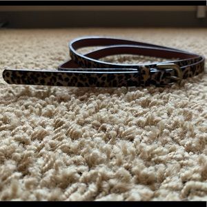 Cheetah print skinny belt
